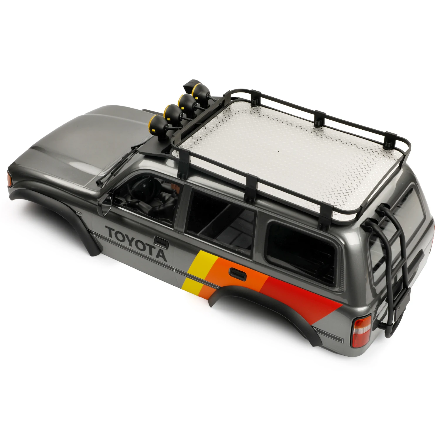 1/10 Base Mount Non-slip Chequered Plate Luggage Tray for FMS FCX10 LC80 Roof Rack - Image 8