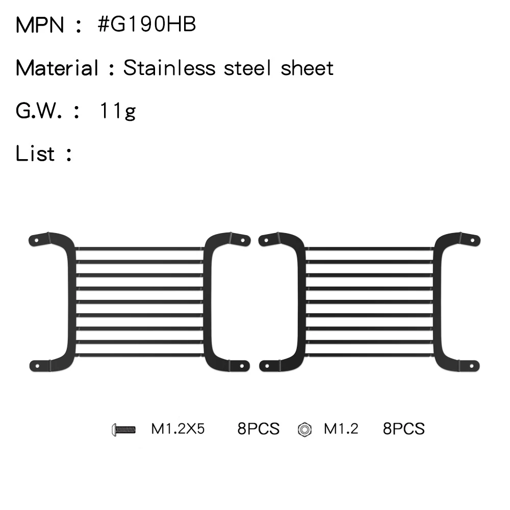 Stainless Steel Front Lampshade Protection Net Headlight Grille for H8H Defender - Image 6