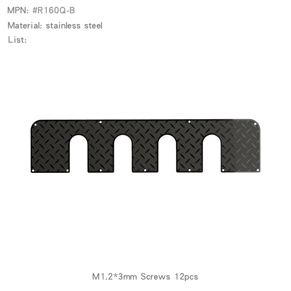 1/10 Protective Chequered Plate Metal Decorative for FCX10 LC80 Roof Rack - Image 5