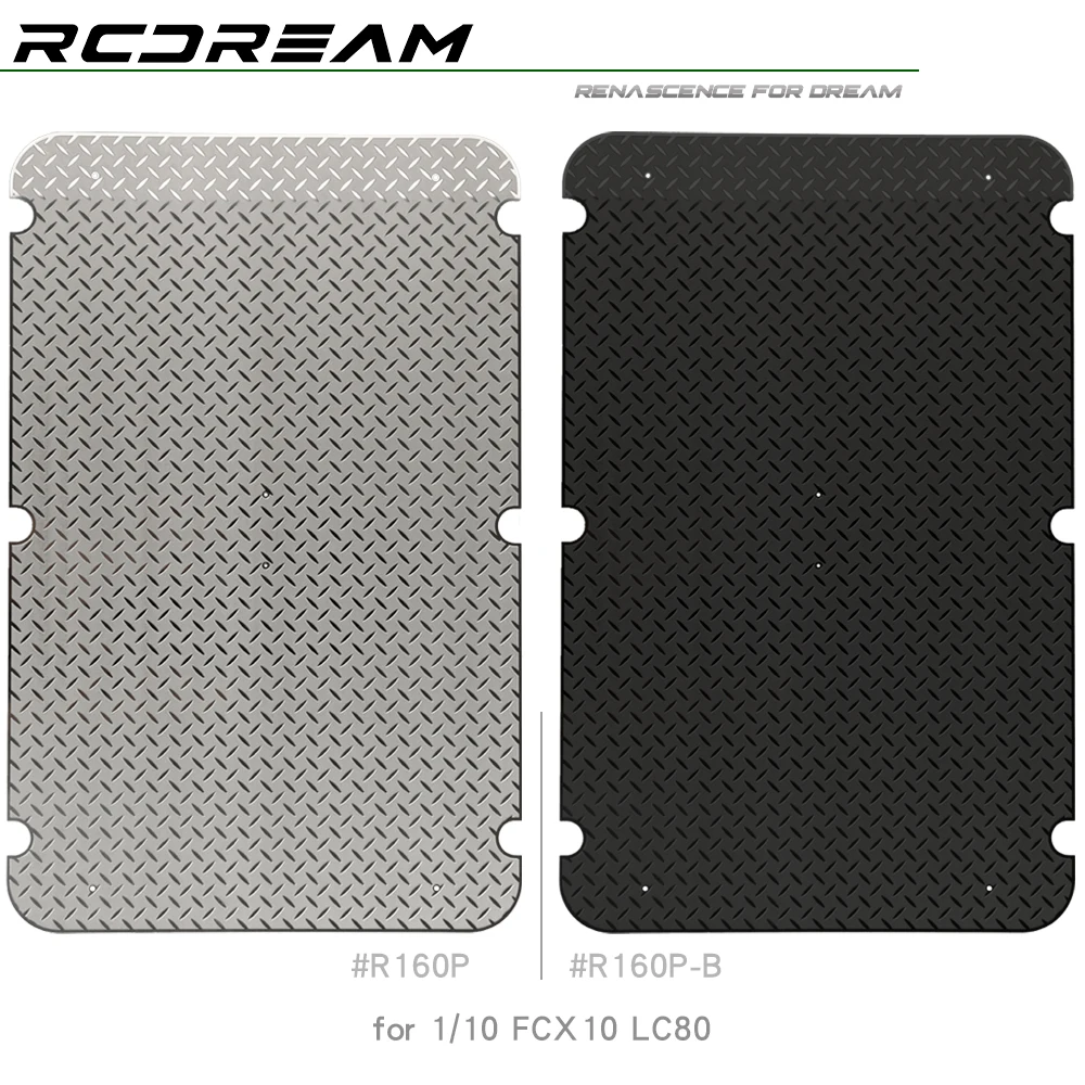 1/10 Base Mount Non-slip Chequered Plate Luggage Tray for FMS FCX10 LC80 Roof Rack