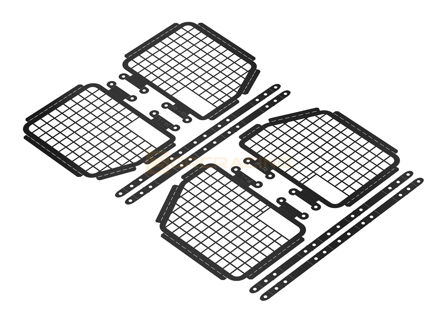 Stainless Steel Mesh Protection Window Net Rotatable for H8H Defender Body - Image 9