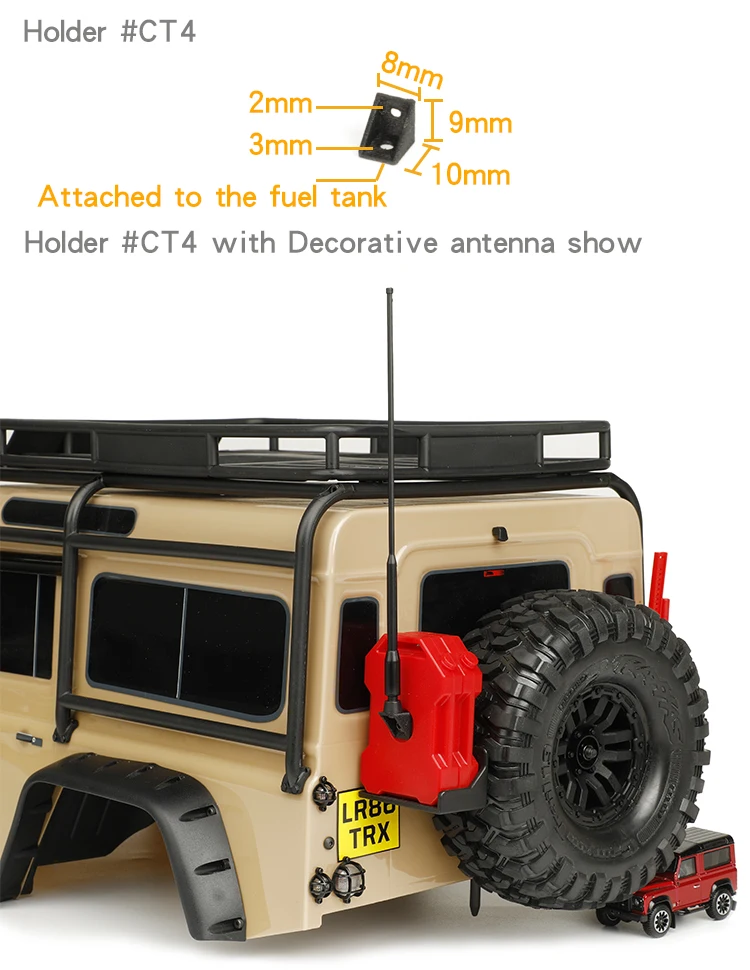 Simulated Antenna Aerial Decoration Signal Pole for RC Car Crawler TRX4m MN168 MN222 MN82 MN99s UD - Image 40
