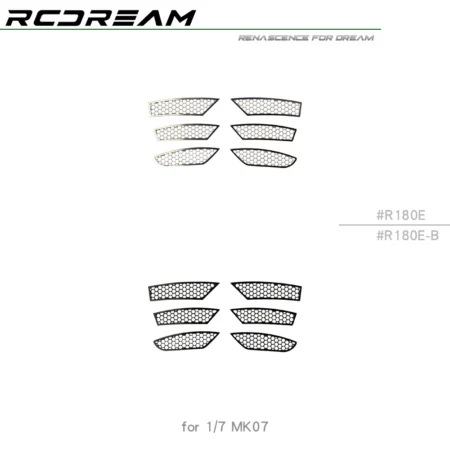 Air Intake Grilles Radiator Grid Decorative Sheets for Croboll RC JK07 MK07