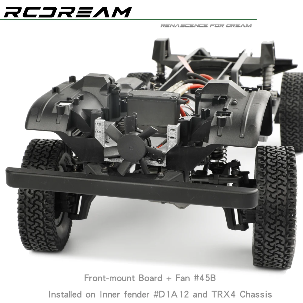 Front-mount ESC Fan Bracket Battery Plate for TRX4 313/324mm Chassis - Image 4