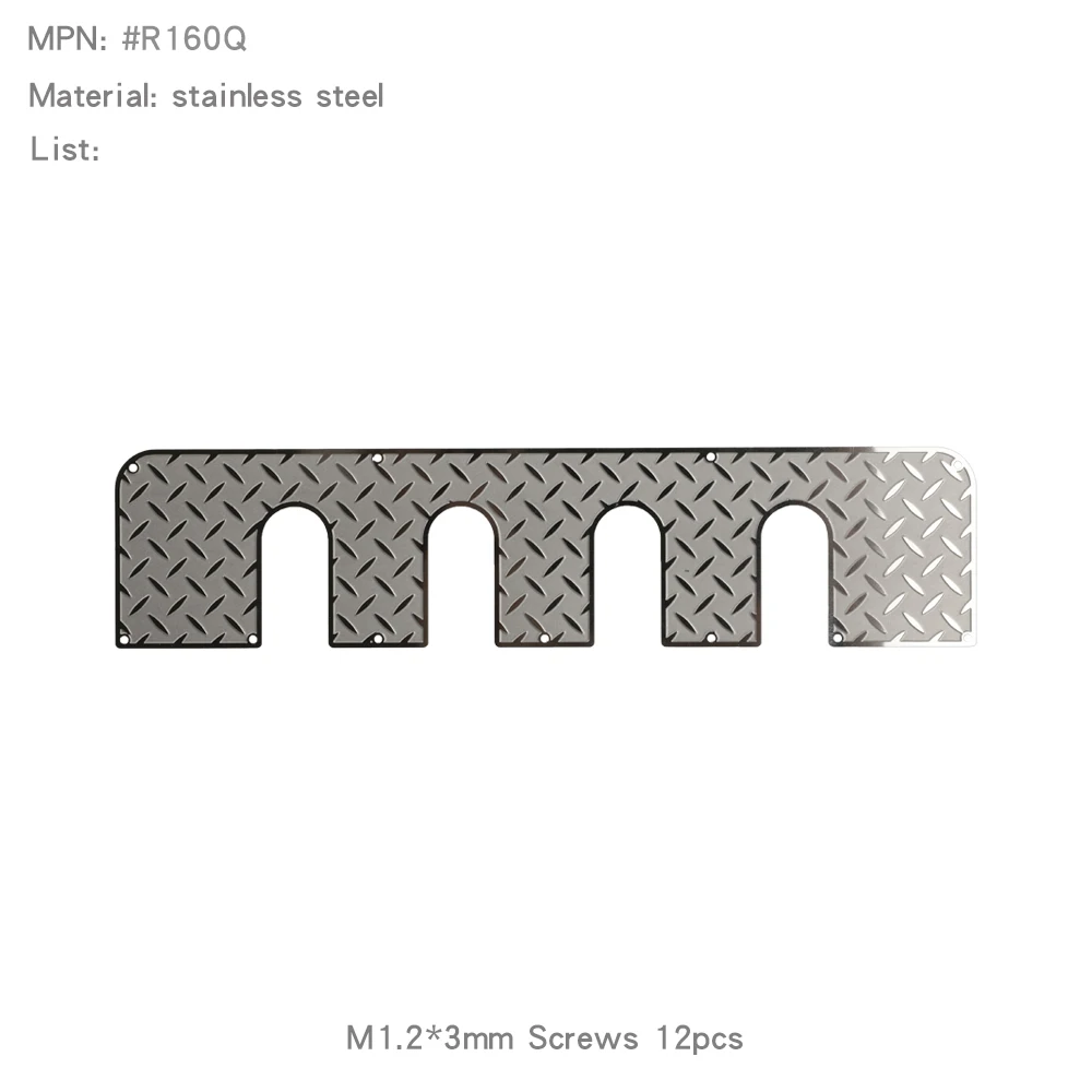 1/10 Protective Chequered Plate Metal Decorative for FCX10 LC80 Roof Rack - Image 6