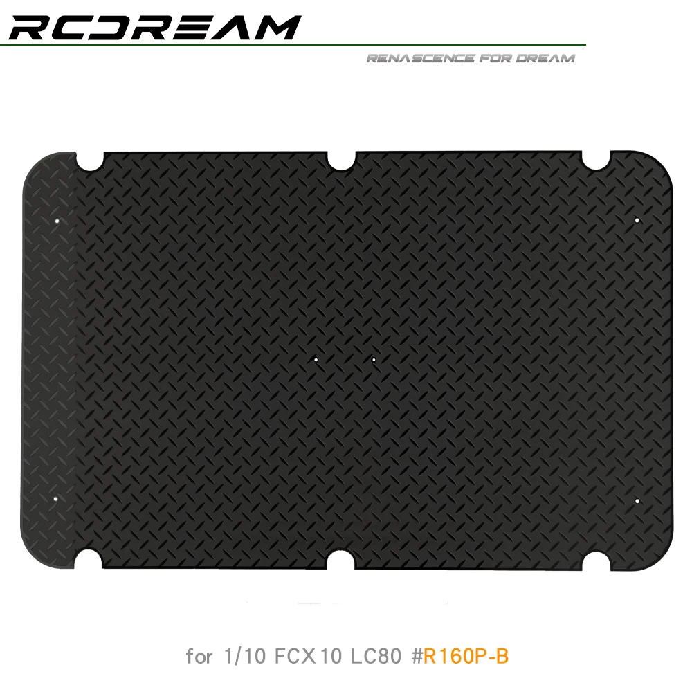 1/10 Base Mount Non-slip Chequered Plate Luggage Tray for FMS FCX10 LC80 Roof Rack - Image 3