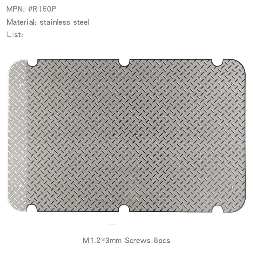 1/10 Base Mount Non-slip Chequered Plate Luggage Tray for FMS FCX10 LC80 Roof Rack - Image 6