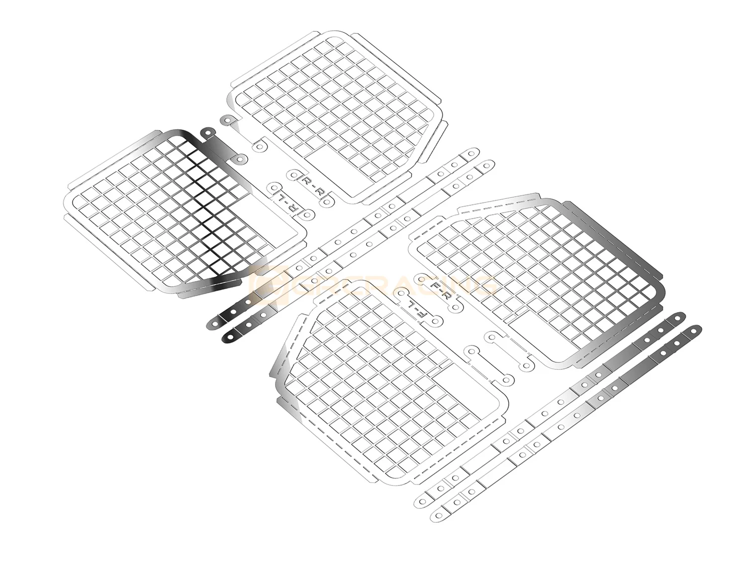 Stainless Steel Mesh Protection Window Net Rotatable for H8H Defender Body - Image 8