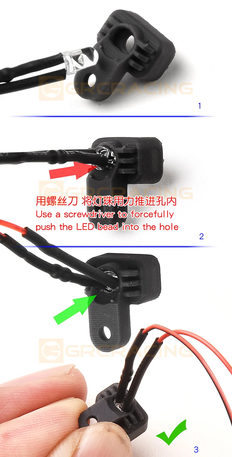 Front bumper square spotlight search lights for 1/18 1/24 RC crawler cars - Image 24