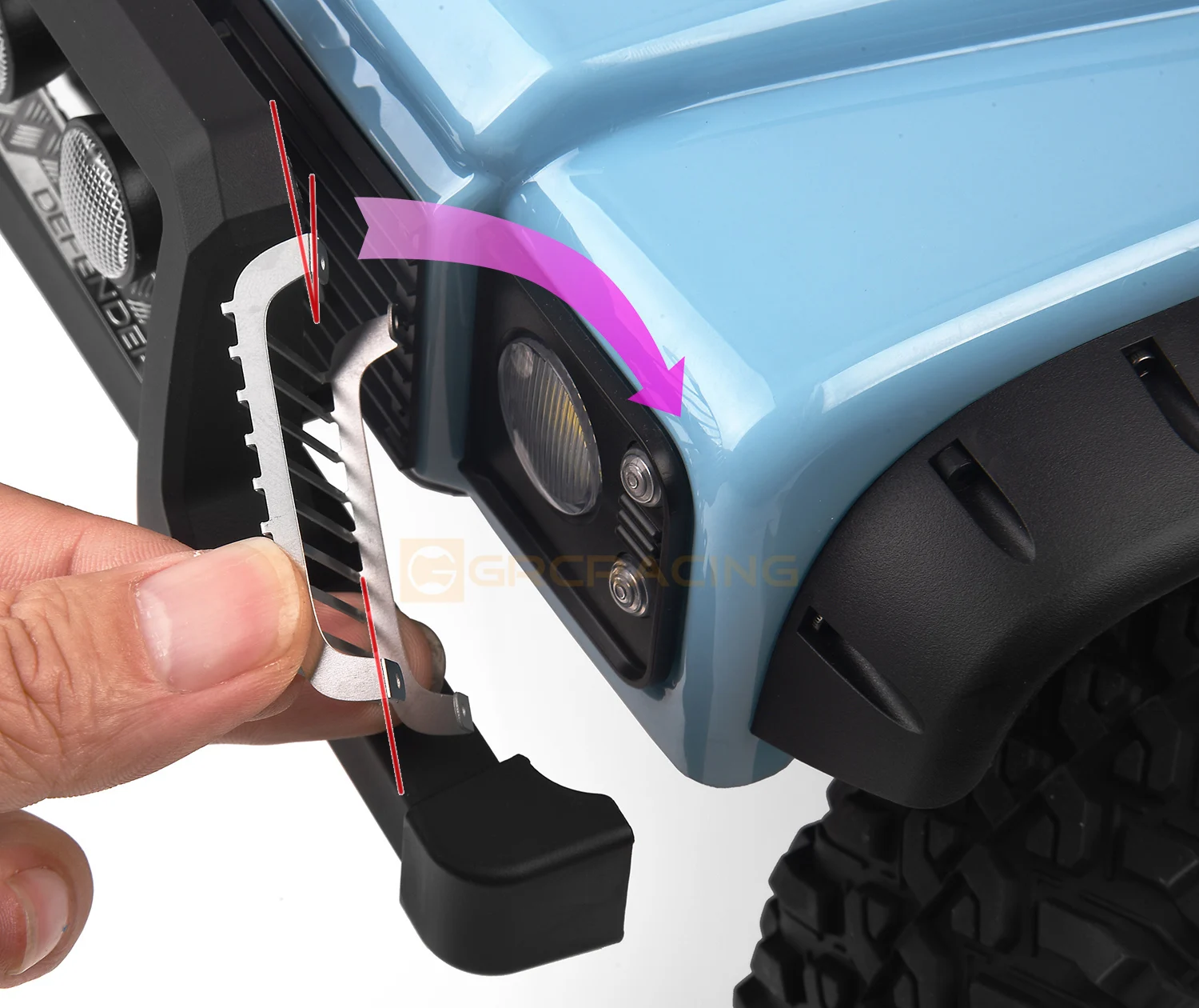 Stainless Steel Front Lampshade Protection Net Headlight Grille for H8H Defender - Image 19