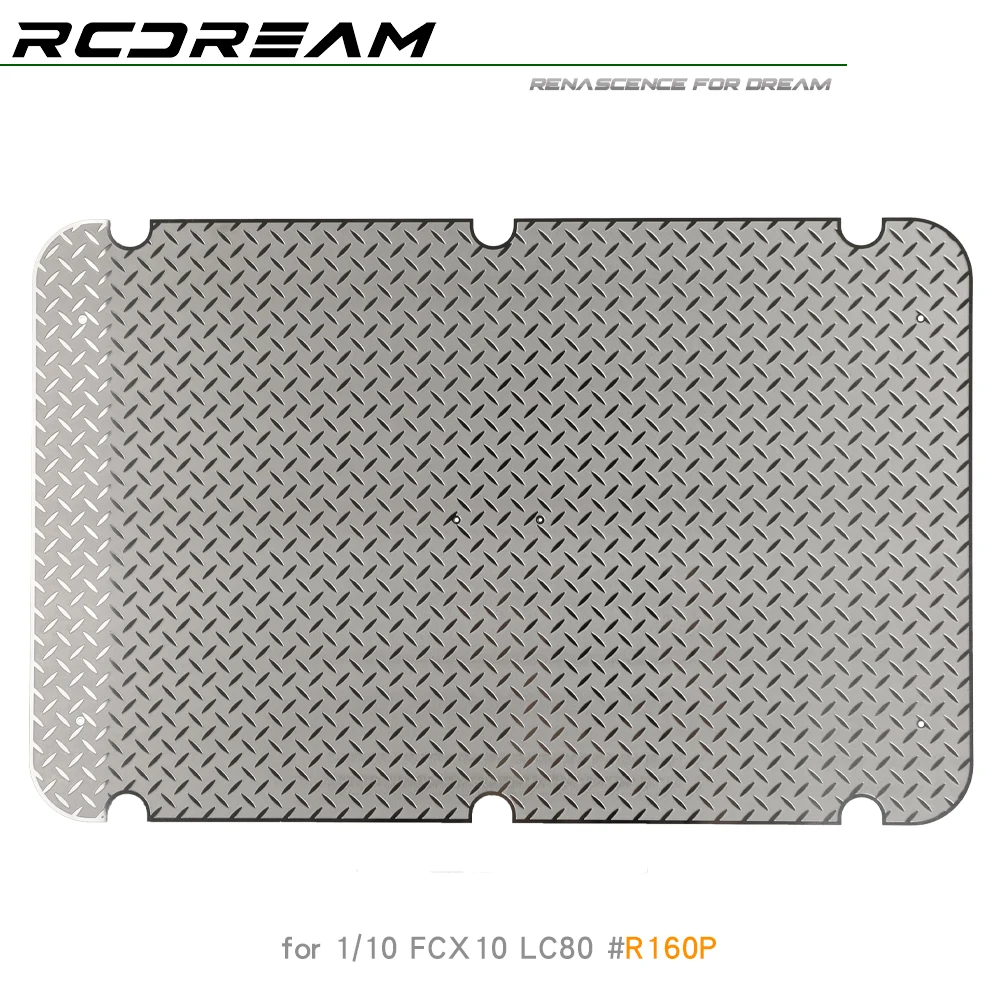 1/10 Base Mount Non-slip Chequered Plate Luggage Tray for FMS FCX10 LC80 Roof Rack - Image 2