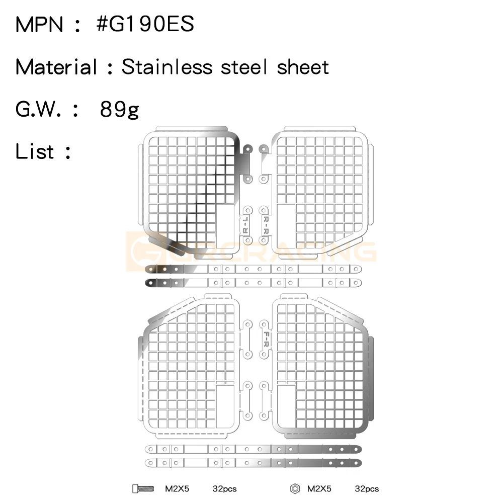 Stainless Steel Mesh Protection Window Net Rotatable for H8H Defender Body - Image 6