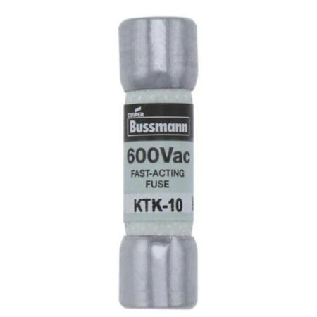 10PCS BUSSMANN KTK-10 (10 AMP) 600Vac Fast-Acting Fuse
