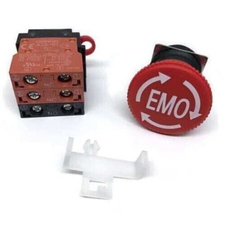 1PC A22E-M-11-EMO A22EM11EMO 1PCS Omron Emergency Stop Switch Black Red Button