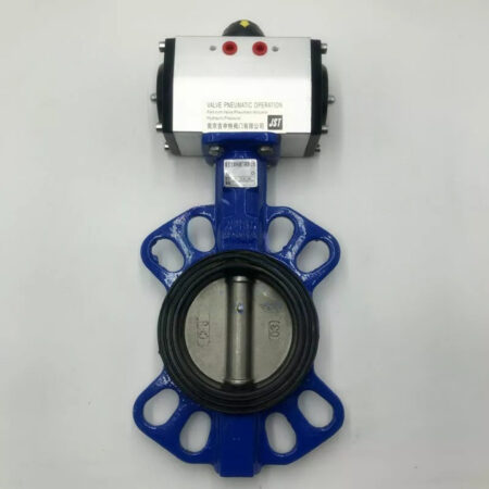 3" DN80 Double Acting Pneumatic Butterfly Valve Wafer Type EPDM Sealing