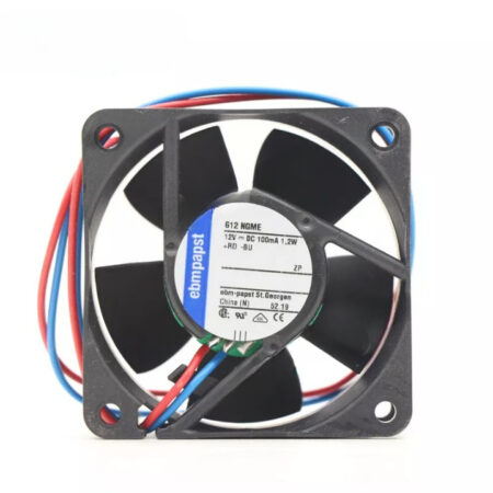 Ebmpapst 612NGME Axial Fan DC12V 1.2W 60*60*25MM 100mA 32m3/h Cooling Fan 2-Wire