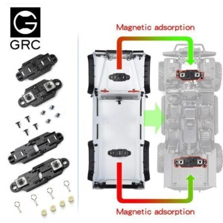 Magnetic Body Mount Shell For 1/10 RC Crawler Car TRX4 SCX10 JK 90046 D110