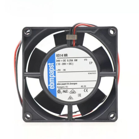New Ebmpapst 8314HR DC 24V 80*80*32MM 6W 0.25A 2-Wire Inverter Axial Cooling Fan
