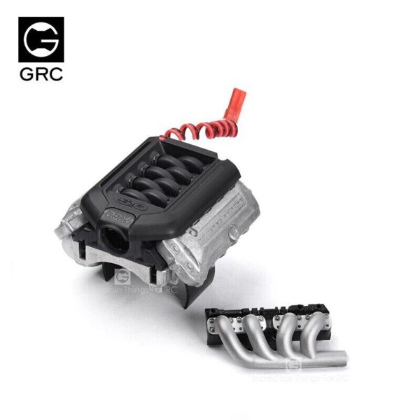 RC-Car-Simulation-Engine-Cooling-Fan-V8-Metal-Engine-Exhaust-Pipe-Trim-354138801140-2