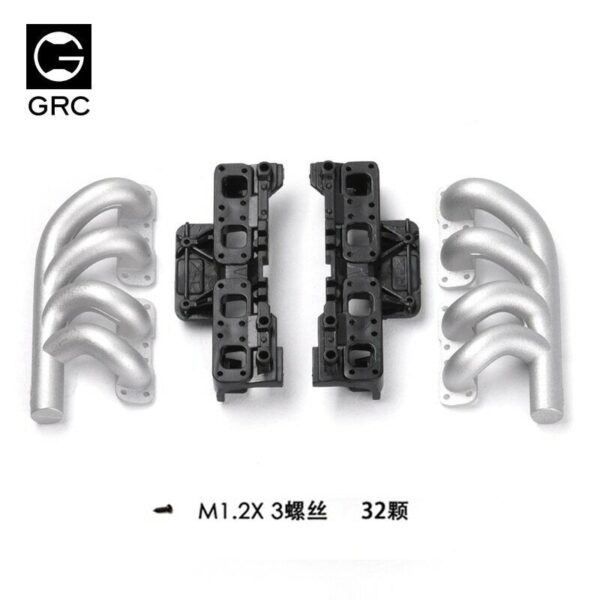 RC-Car-Simulation-Engine-Cooling-Fan-V8-Metal-Engine-Exhaust-Pipe-Trim-354138801140