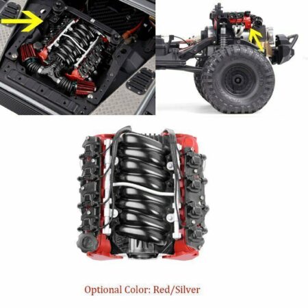 RC Car Simulation V8 Engine Cover Radiator Motor Cooling Fan For LS7 G153S/R