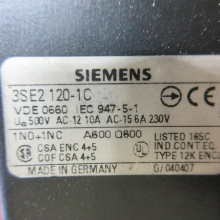 SIEMENS Limit Switch Unit 3SE2120-1C