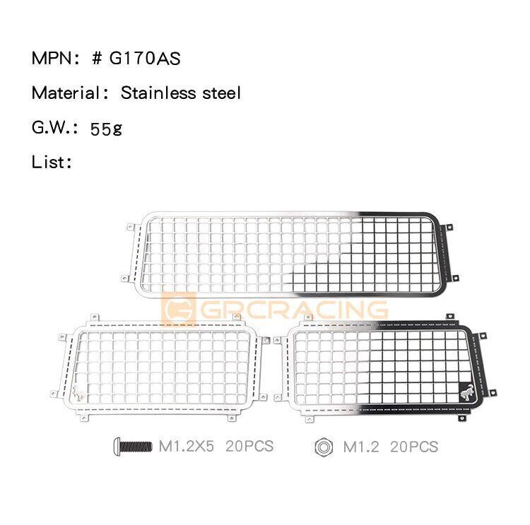 TRX4-92076-4-Bronco-RC-Car-Stainless-Steel-Window-Side-Window-MeshRear-315896231150-6