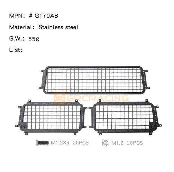 Variation-of-TRX4-92076-4-Bronco-RC-Car-Stainless-Steel-Window-Side-Window-MeshRear-315896231150-0d10