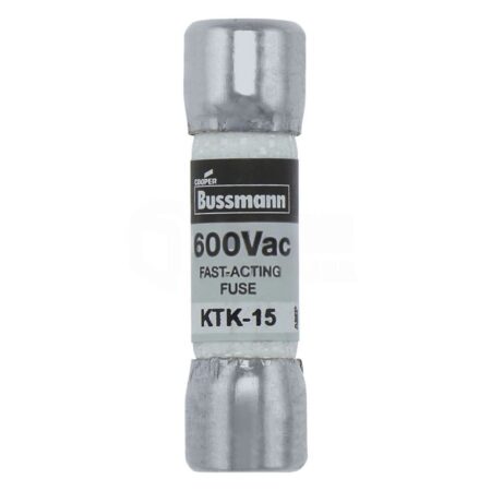 10PCS BUSSMANN KTK-15 (15 AMP) 600Vac Fast-Acting Fuse