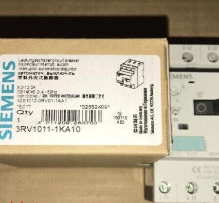 1PC Siemens 3RV1011-1KA10 Contactor 3RV10111KA10 Free Shipping