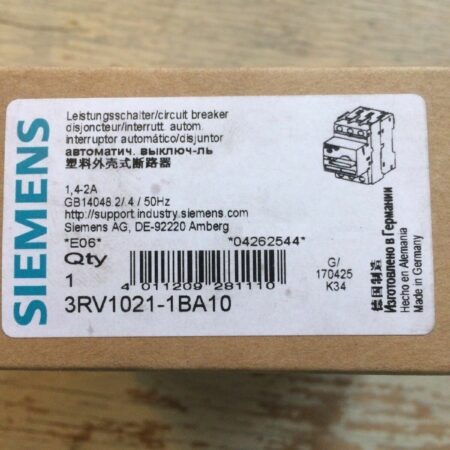1PCS NEW Siemens breaker 3RV1021-1BA10 3RV10211BA10