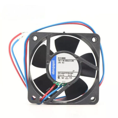 Ebmpapst 612NGHH Axial Fan DC 12V 300mA 3.6W 56.1m3/h 60*60*25mm Cooling Fan