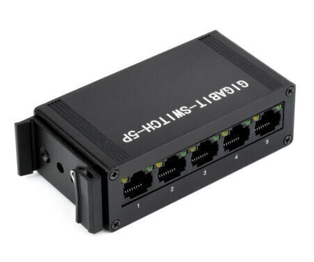 Industrial 5P Gigabit Ethernet Switch Full-Duplex 10/100/1000M DIN Rail Mount WS