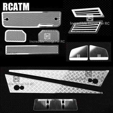 Metal Anti-skid Intake Grille Rearview Mirror  for 1/10 Rc  Crawler Car Traxx...