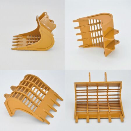 Metal Grid Bucket Shovel Bucket for Huina 23 Channel Excavator 550/580/592