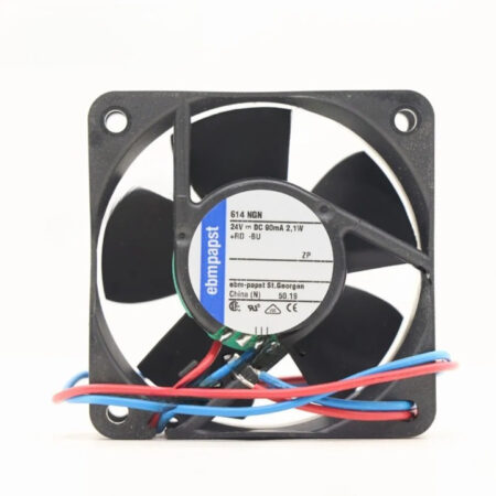 New For EBMPAPST 614NGN DC 24V 2.1W 90mA 60*60*25MM 2-Wires Axial Cooling Fan