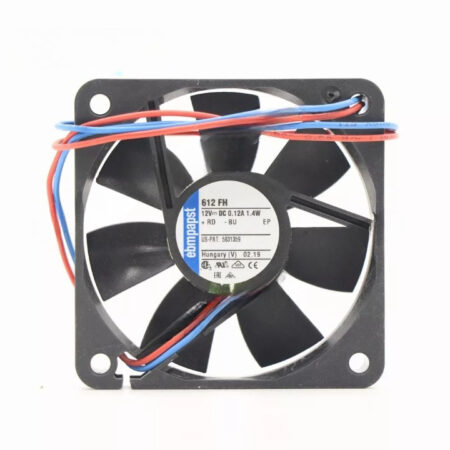 New For ebm-papst 612FH DC12V 1.4W 60*60*15mm 4500RPM Axial Cooling Fan