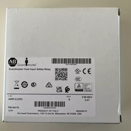 New in Box 440R-D22R2 Allen Bradley Guardmaster Dual Input Safety Relay