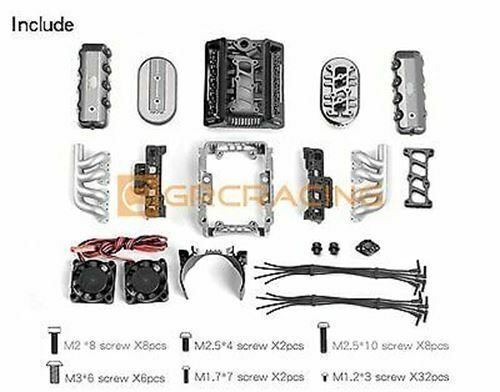 1/10 RC 1976 model simulation V8 engine hood fan radiator F76 motor radiator - Image 4