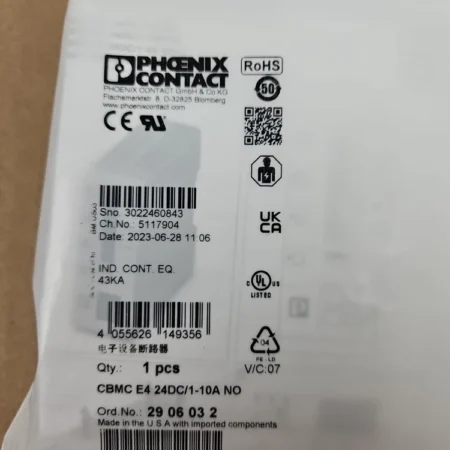 1PC NEW Phoenix Contact 2906032 CBMC E4 24DC/1-10A