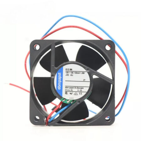 Ebmpapst 612NN Axial Fan DC 12V 133mA 1.6W 40m3/h 5000RPM 60*60*25MM Cooling Fan