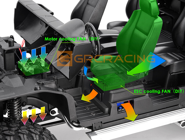 GRC 1/10 Defender Interior Kit w/o Battery Cover for TRAXXAS TRX-4 Defender - Image 11