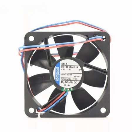 New Ebmpapst 614F Axial Fan DC 24V 1.1W 45mA 60*60*15mm EBM Cooling Fan 2-Wire