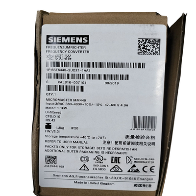 New In Box For Siemens 6SE6440-2UD21-1AA1 380V 1.1KW Inverter Drive