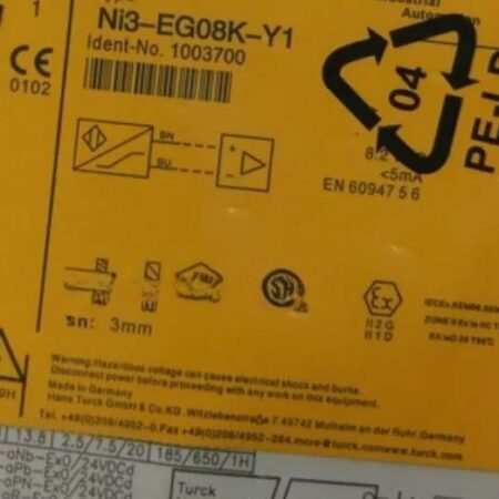 New TURCK NI3-EG08K-Y1 Proximity Switch