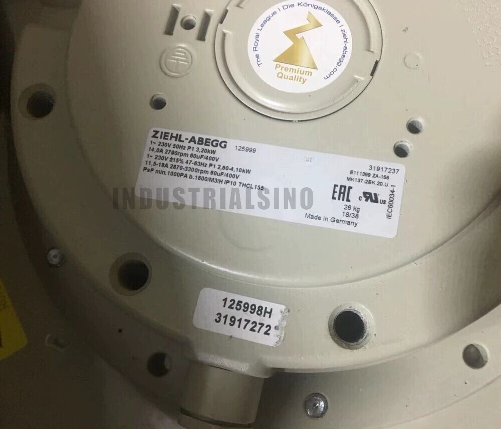 1PC ZIEHL-ABEGG RH35B-2EK.6M.2R Centrifugal Fan 230V 1.4kW High-Efficiency Motor