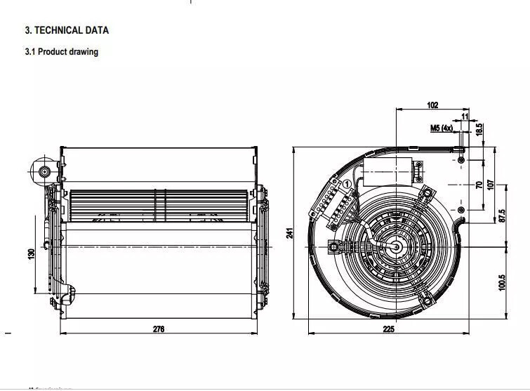 For ABB Inverter 3ADT754018P0001 3ADT754018P0002 230V Centrifugal Fan - Image 5