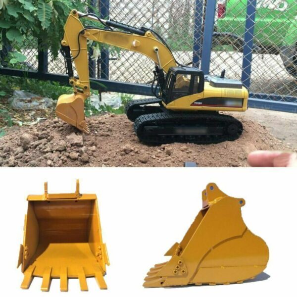 Metal 580 Simulation Bucket For HuiNa 580 Excavator RC Car Toys Styling Chann