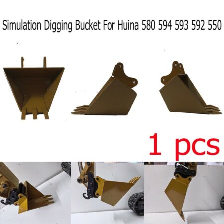 Metal Simulation Digging Bucket For Huina 580 594 593 592 550 RC Excavator