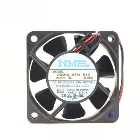 NMB Fan 2408NL-05W-B40 DC 24V 0.08A 60*60*20MM 6cm 2Pin Brushless Cooling Fan